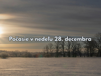 Predpoveď počasia na nedeľu 28. decembra: Zajtra opäť slnečno, ale objaví sa aj sneh