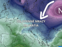 Polárny vír sa opäť rozpadol. Na Slovensko sa vrátia celodenné mrazy