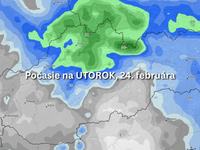 Predpoveď počasia na utorok, 24. februára: Bude teplo, ale dáždniky neodkladajte