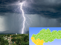 MAPA: V týchto okresoch bude situácia popoludní najnebezpečnejšia. Hrozí najmä silný vietor